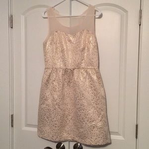 NWOT Cream brocade dress